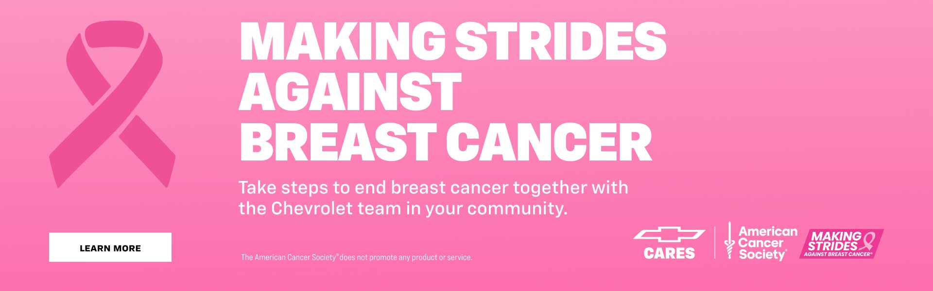 Toma medidas para acabar con el cáncer de mama junto con el equipo de Chevrolet en tu comunidad.