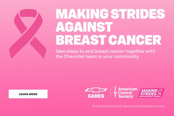 Toma medidas para acabar con el cáncer de mama junto con el equipo de Chevrolet en tu comunidad.
