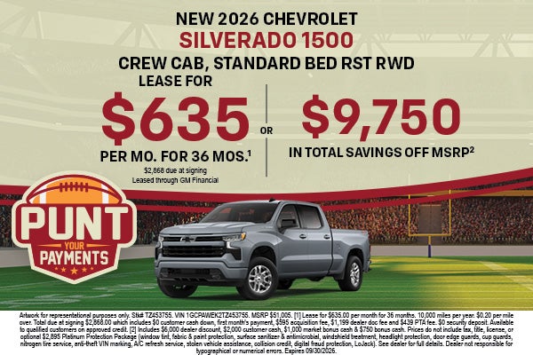 Ofertas especiales del Silverado 1500 2026