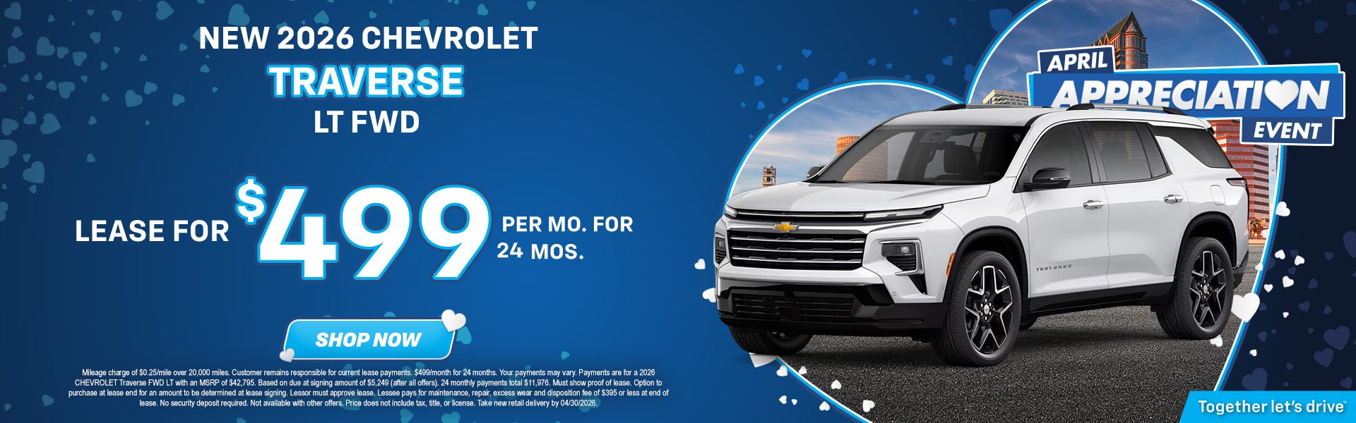 Contrato de alquiler del Traverse 2026