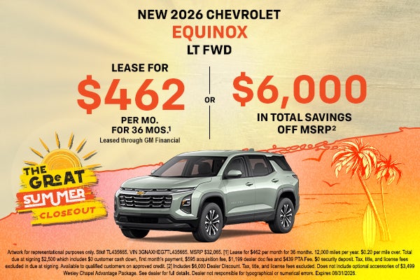 Ofertas especiales del Equinox 2026